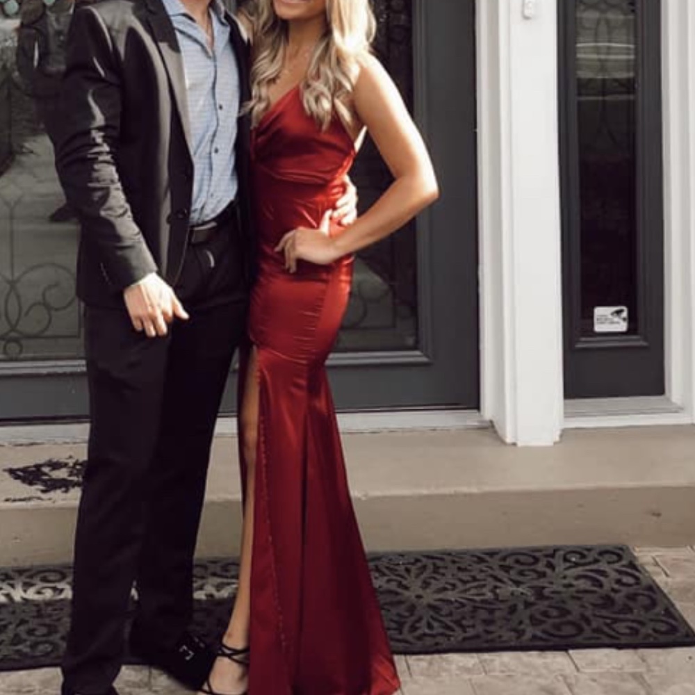 Showpo Red Satin Dress